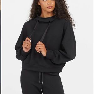 SPANX Black Hoodie Sweatshirt